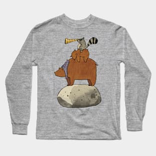 Bears and Racoon in a Quest Long Sleeve T-Shirt